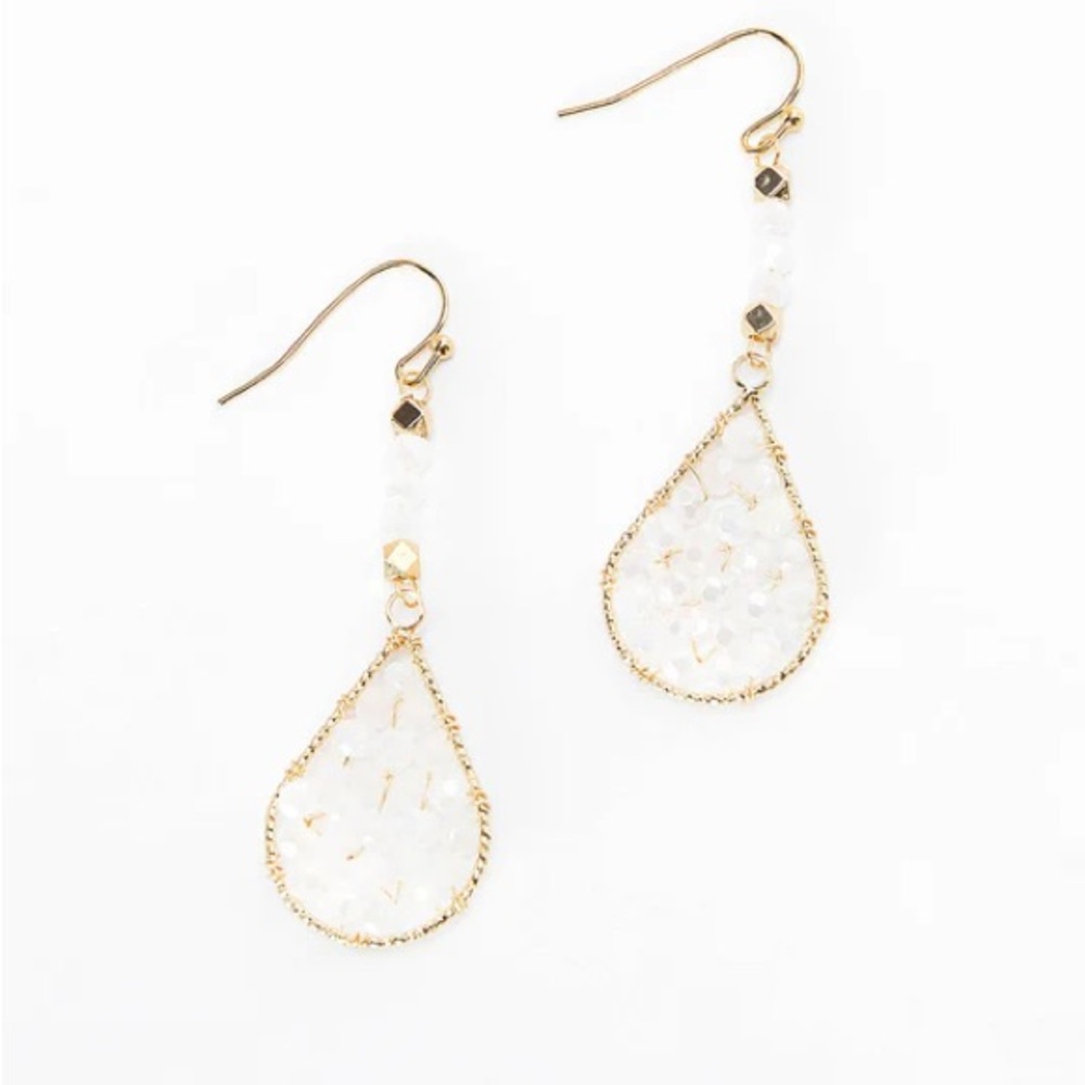 Nylah Dainty Beaded Drop Earrings